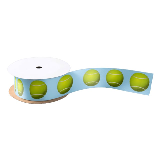 Tennis Balls Sports Satin Ribbon (Spool)