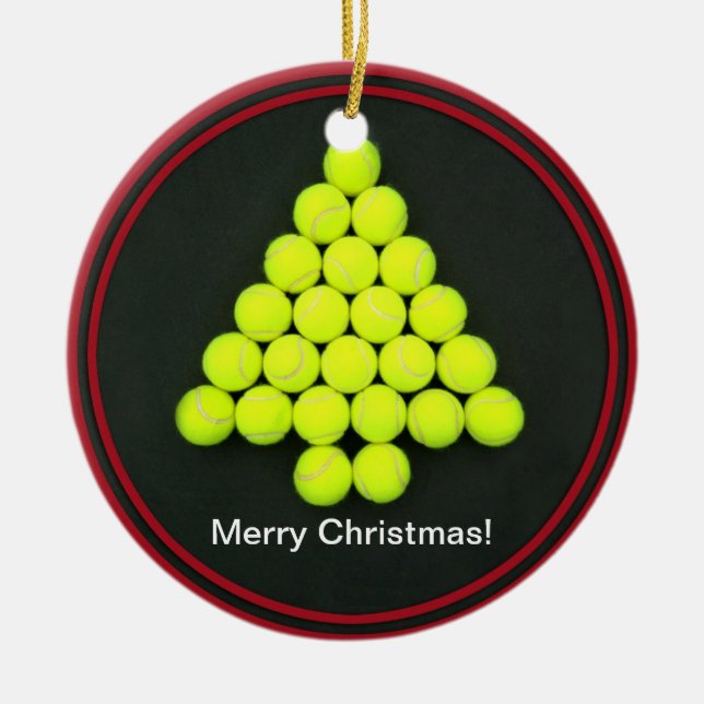 Tennis Balls Tree Ornament (Front)