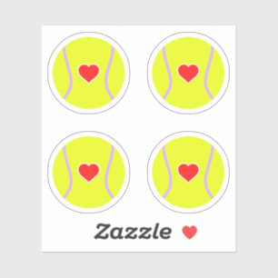 Tennis balls with heart pack