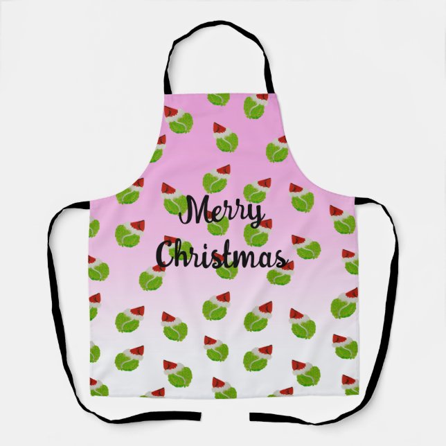 Tennis Balls with Santa Hats Merry Christmas Apron (Front)
