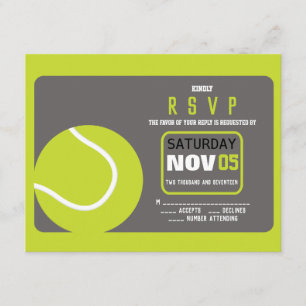 TENNIS Bar Mitzvah Invitation Response Reply Card