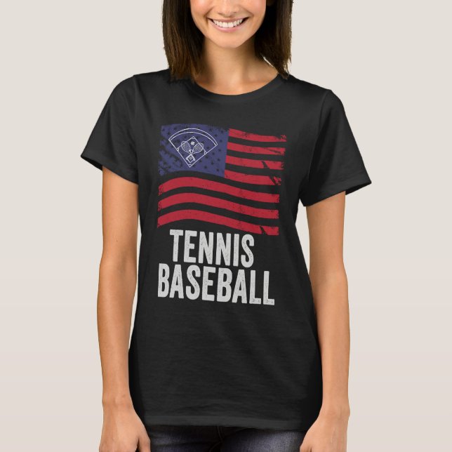 Tennis Baseball Fun Game for All Ages Perfect Outd T-Shirt (Front)