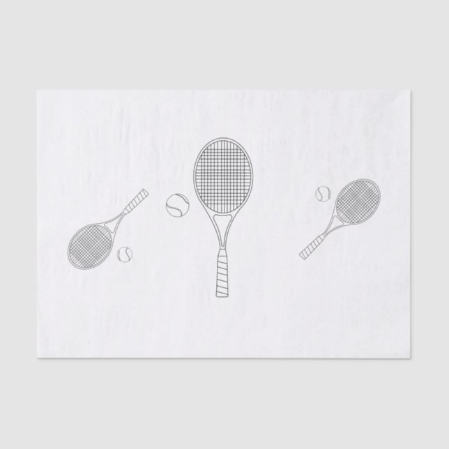 Tennis Bat and Ball Tissue Paper (Front)