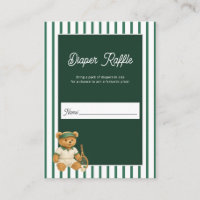 Tennis Bear Baby Shower Diaper Raffle