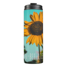 Tennis Bee Sunflower Thermal Tumbler