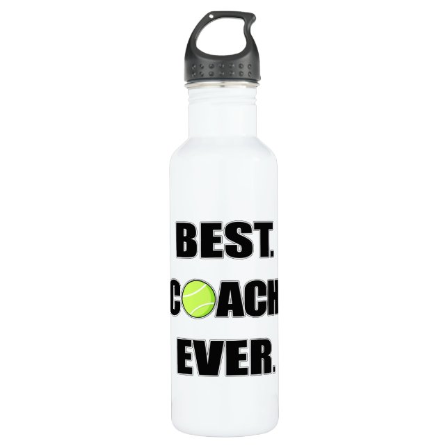 Tennis Best Coach Ever 710 Ml Water Bottle (Front)