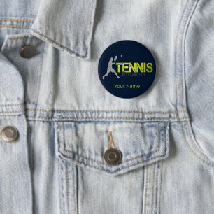 Tennis Best Game Ever Vintage Sport Coach Design 6 Cm Round Badge