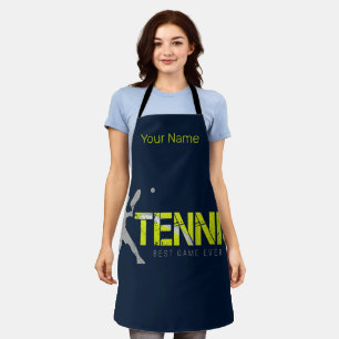 Tennis Best Game Ever Vintage Sport Coach Design Apron