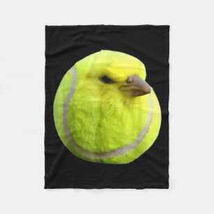 Tennis Bird Meme Round Budgie Tennis Ball  Fleece Blanket