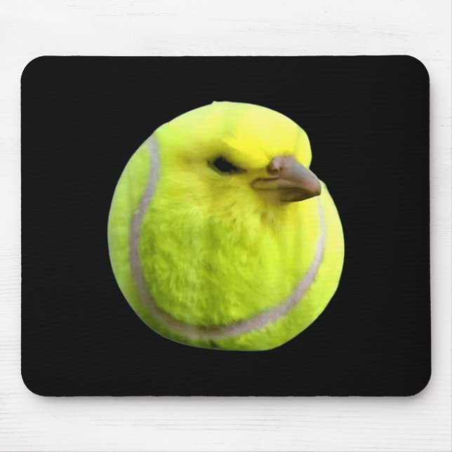 Tennis Bird Meme Round Budgie Tennis Ball  Mouse Mat (Front)