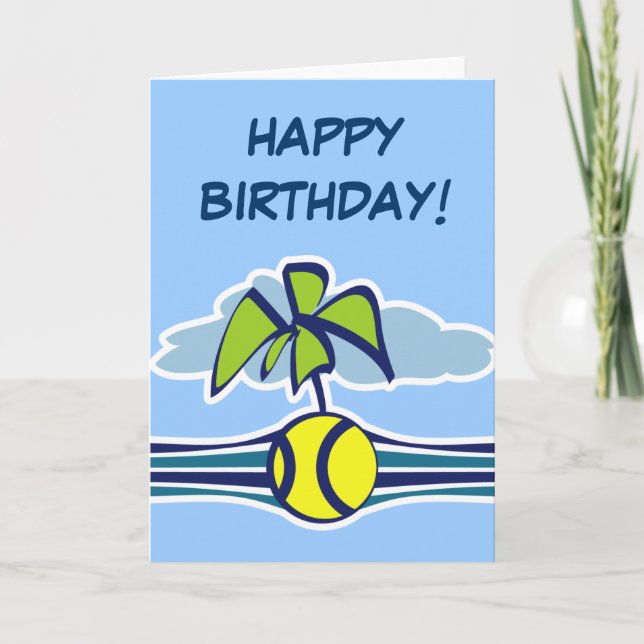 Tennis Birthday Card (Front)