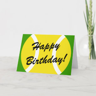 Tennis Birthday Card