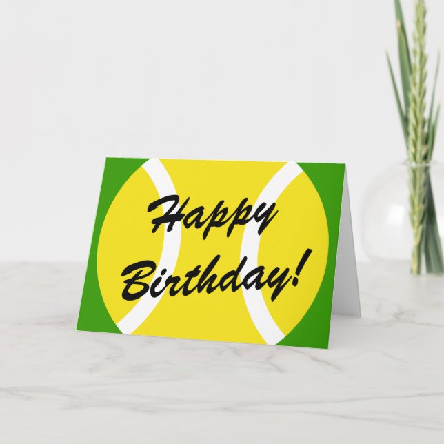 Tennis Birthday Card (Front)