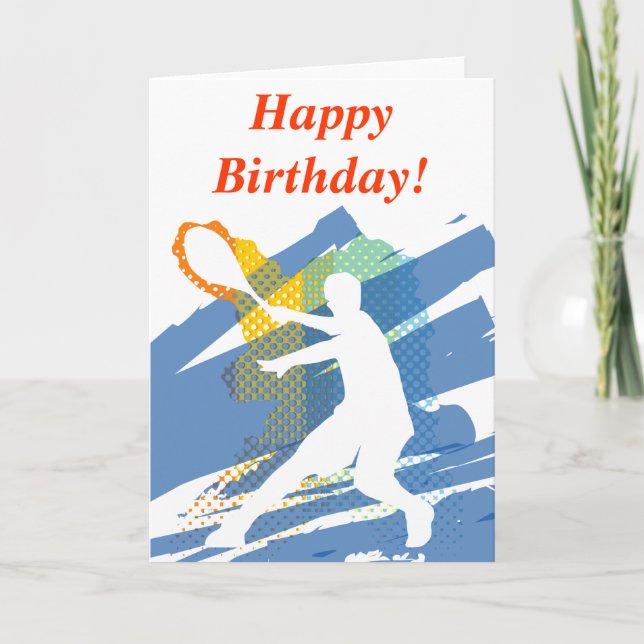 Tennis Birthday Card (Front)