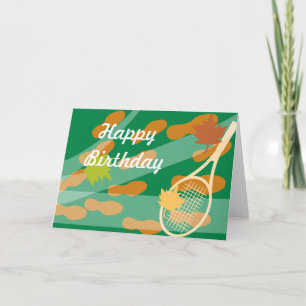 Tennis Birthday Card Design
