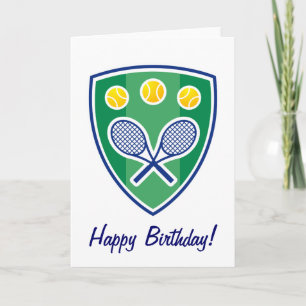 Tennis Birthday card for captain, coach or player