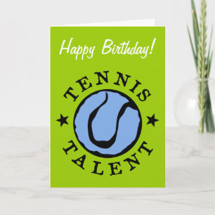 Tennis Birthday card for kids