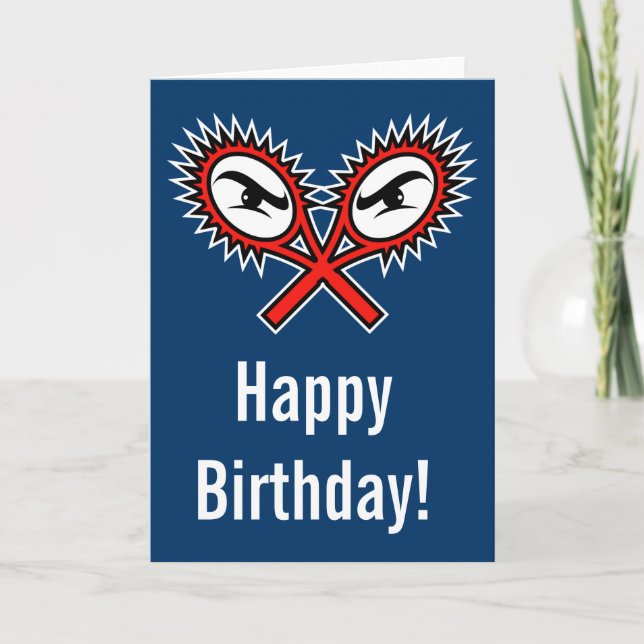Tennis Birthday card with cool design (Front)