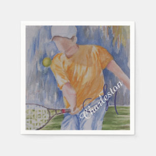 Tennis Birthday Celebration Party Napkin