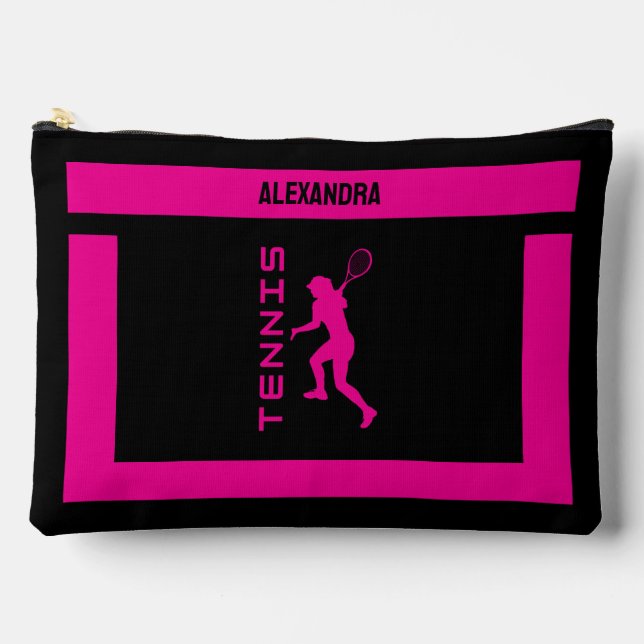 Tennis Birthday Gift, Tennis Player Girl,  Accessory Pouch (Front)