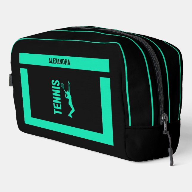 Tennis Birthday Gift, Tennis Player Girl,  Dopp Kit (Right Corner)