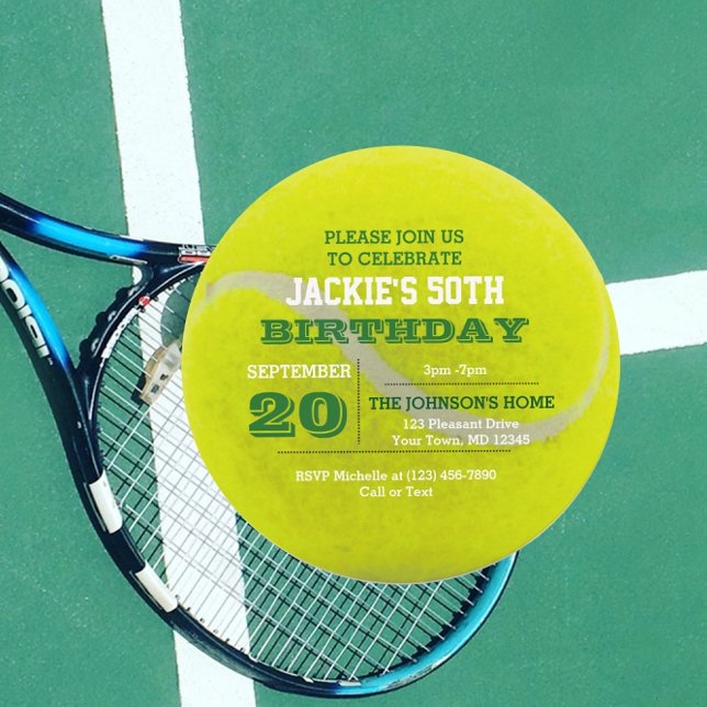 Tennis Birthday Invitation (Creator Uploaded)