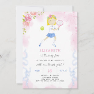 Tennis Birthday Invitation