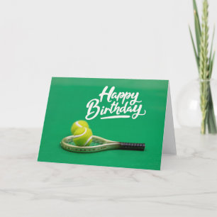 Tennis Birthday Love on green Card