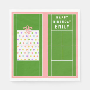 Tennis Birthday Napkin