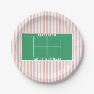 Tennis Birthday Paper Plate