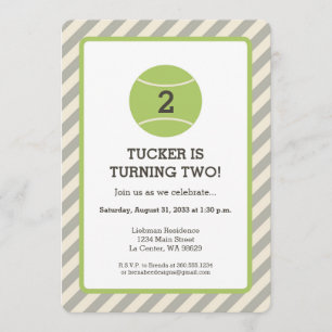 Tennis Birthday Party Invitation