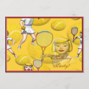 Tennis Birthday Party Invitation