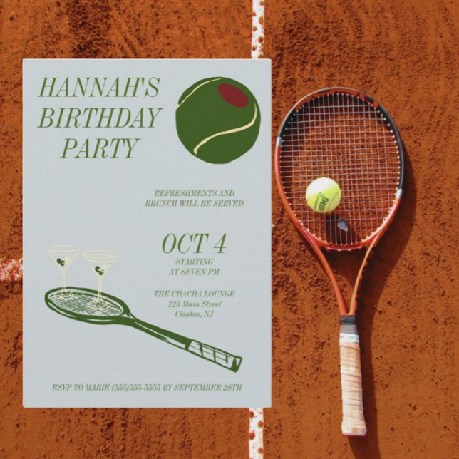 Tennis birthday party  invitation (Creator Uploaded)