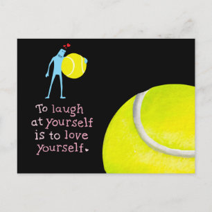 Tennis Birthday Postcard Greeting on Valentine's 