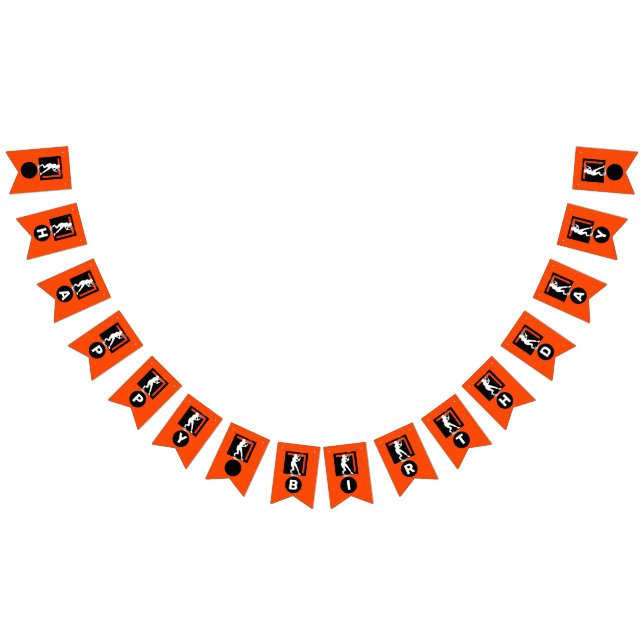 Tennis Birthday, Tennis Girl Player  Bunting (All)