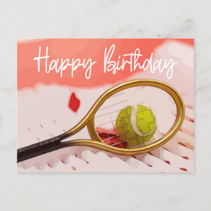 Tennis  Birthday with ball for Player Card