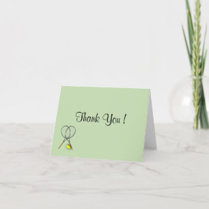 Tennis Blank Inside Thank You Card