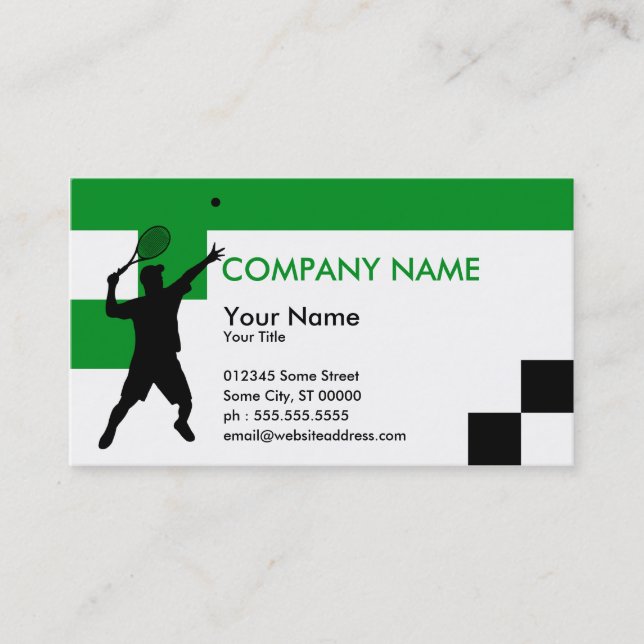 tennis blocks business card (Front)