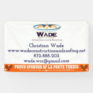 Tennis Booster Club Business Personalised Banner