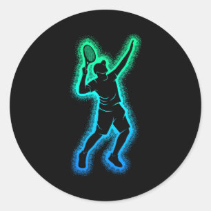 Tennis Boys Kids Youth Men  Classic Round Sticker