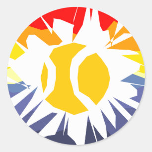 Tennis Break Classic Round Sticker