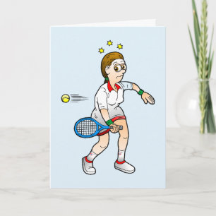 Tennis Break Point Happy Birthday Card
