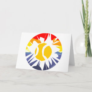 Tennis Breaking Through Wall Card