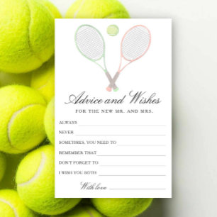 Tennis Bridal Shower Advice and Wishes Stationery