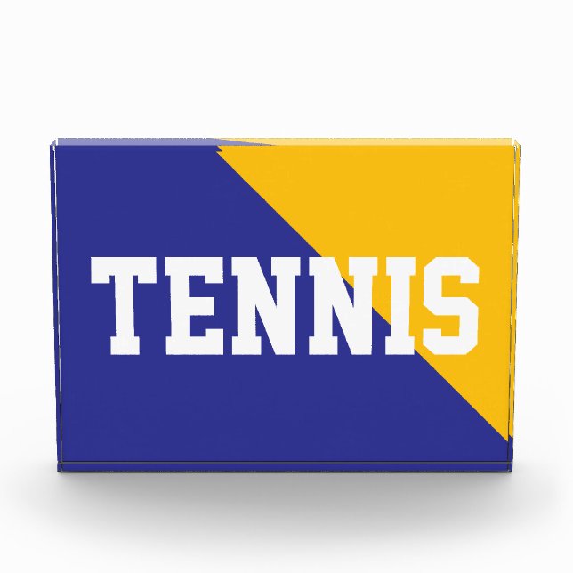 TENNIS Bright Orange Blue Diagonal Colour Block (Front)