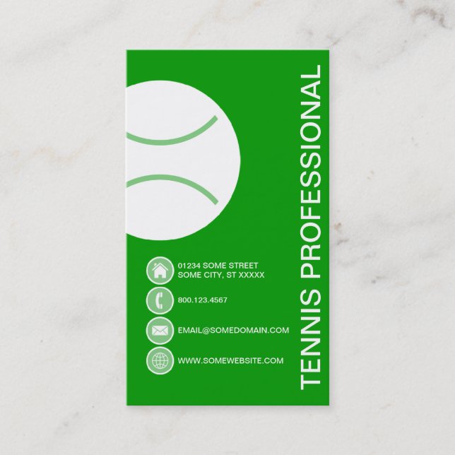 TENNIS bubbles Business Card (Front)