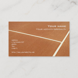 "Tennis" business card