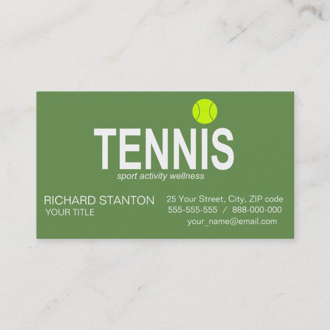 Tennis Business Card (Front)
