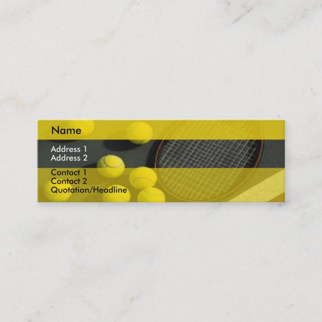 Tennis Business Card (Front)