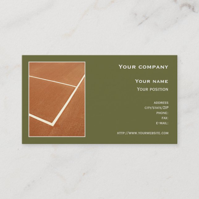 "Tennis" business card (Front)